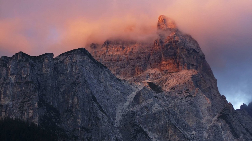 Sunset in the Dolomites